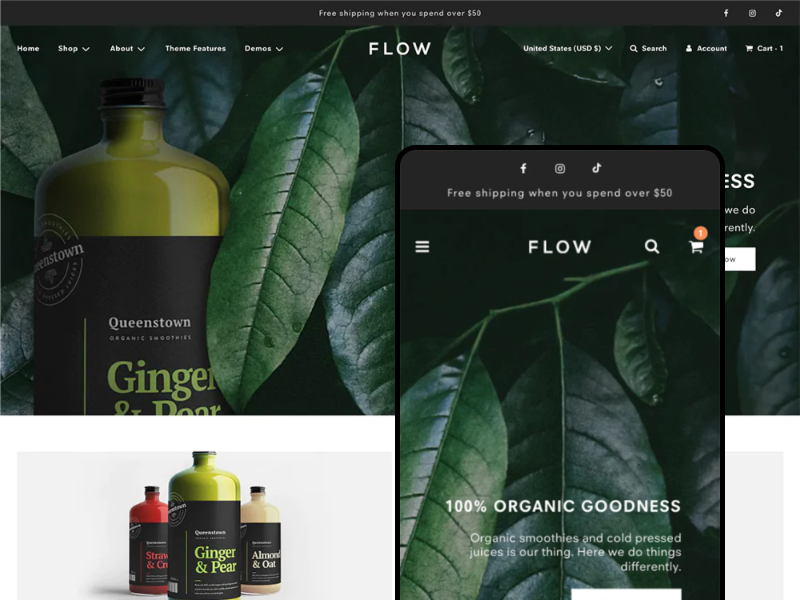 Shopify官方主题-Flow-化妆品、鞋子、服装